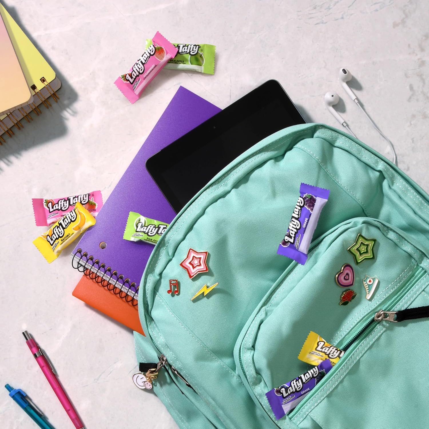 Laffy Taffy Candy, Assorted Flavors, Individually Wrapped Mini Bars, 6 Ounce
