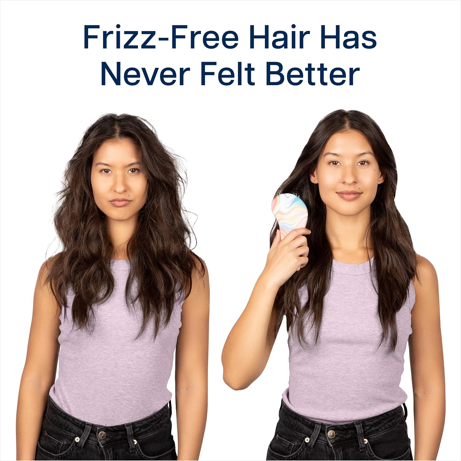Crave Naturals Glide Thru Hair Brush - Detangler Brush for Curly, Straight, Wet or Dry Hair - Gentle Detangling Brushes for Adults, Kids, Toddlers - Hair Accessories for Women, 7.5x3" - Pink