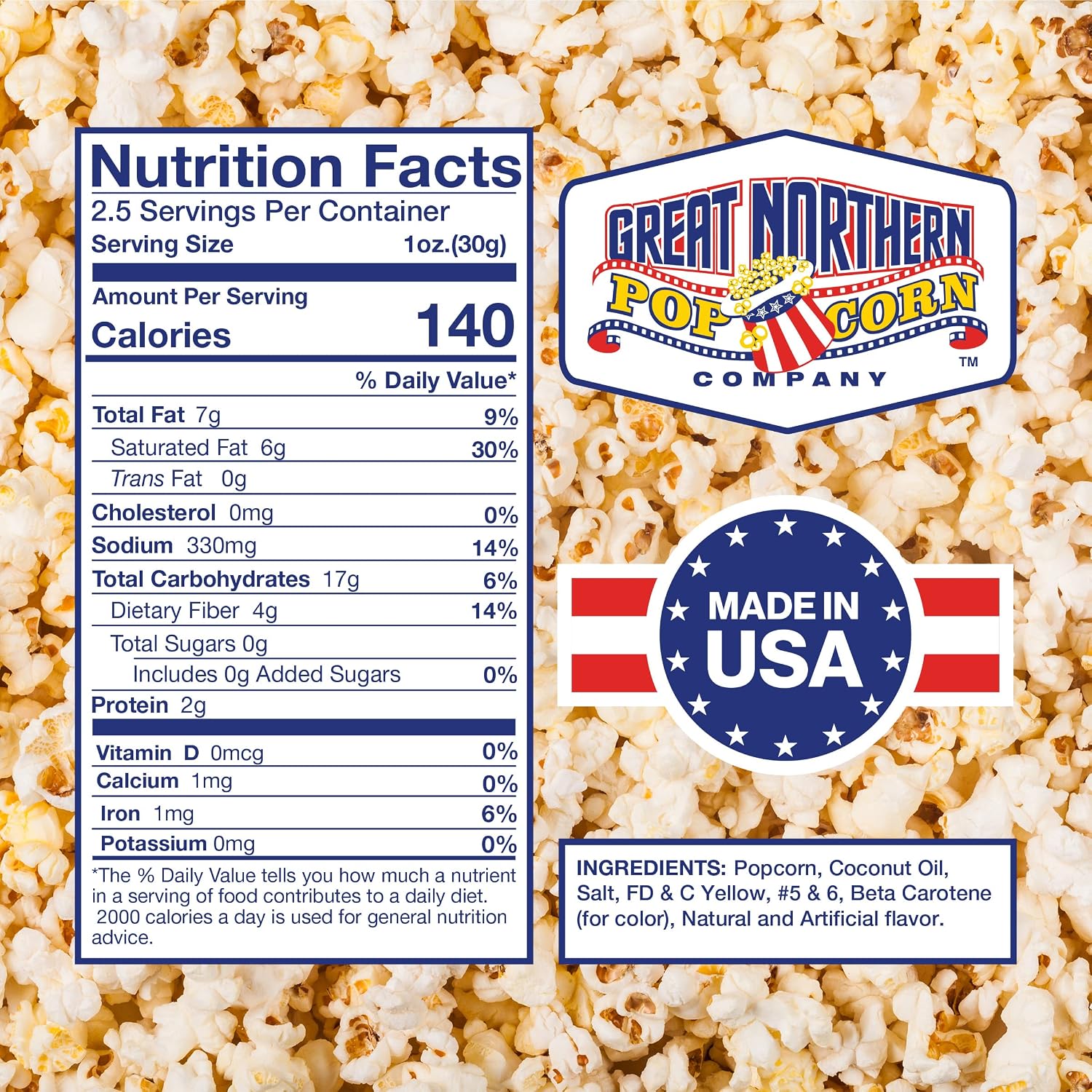 Movie Theater Style 40-Count Popcorn Packs - Pre-Measured 8-Ounce All-in-One Kernel, Salt, Oil Packets for Popping Machines by Great Northern Popcorn | All-in-One Pre-Measured Kernels, Butter Flavored Salt, and Coconut Oil Packets for 8oz Kettle - Movie…