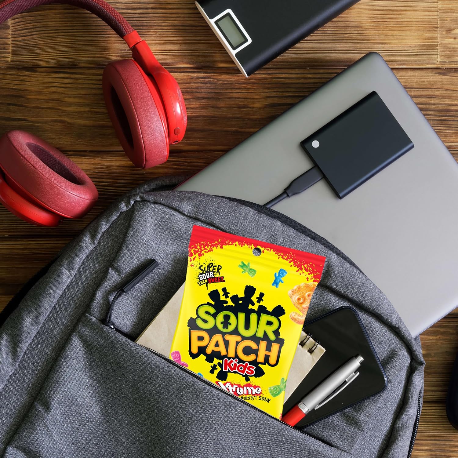 SOUR PATCH KIDS & SWEDISH FISH Soft & Chewy Gummy Candy Variety Pack, 15 ct