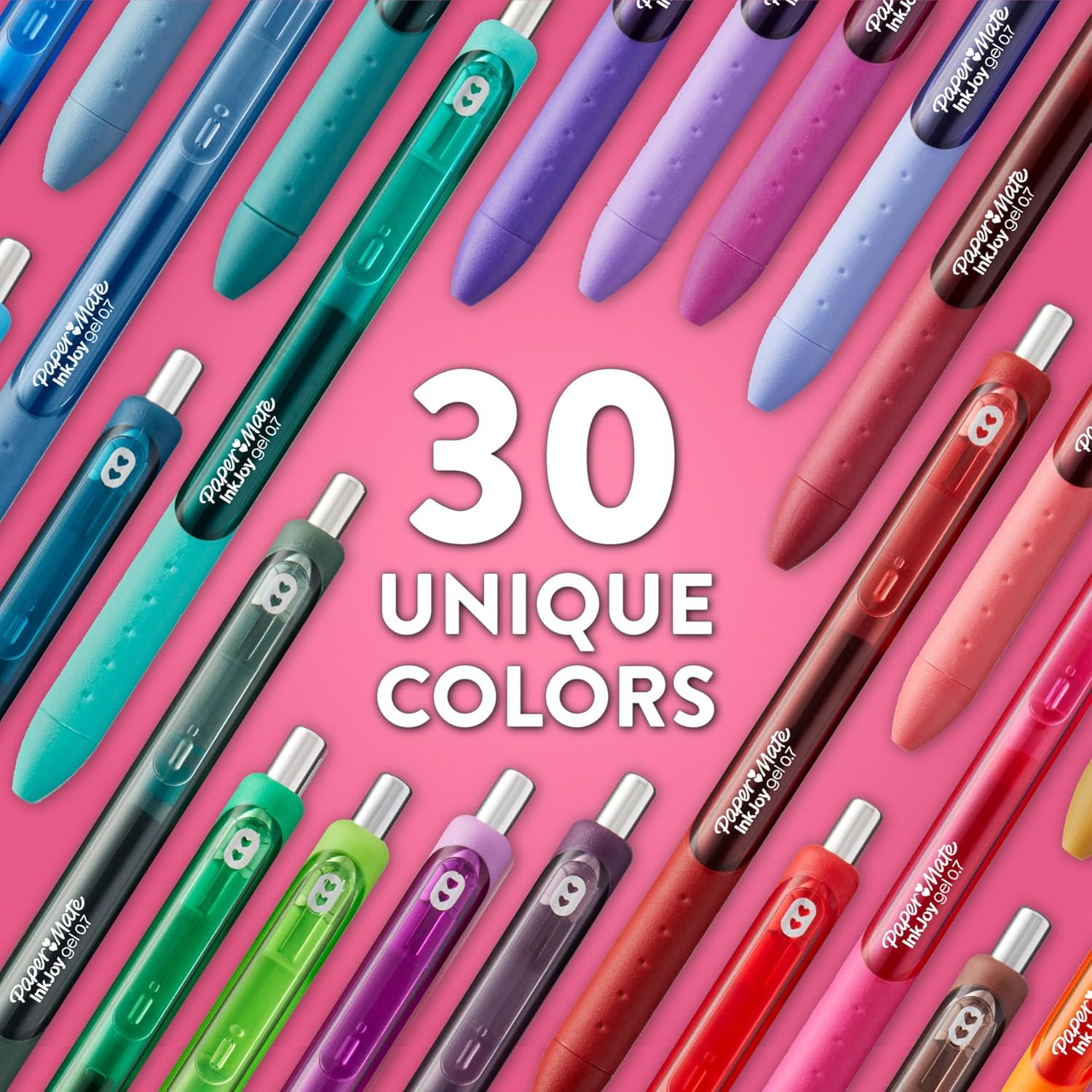 Paper Mate InkJoy Gel Pens, Black, Medium Point (0.7mm), Comfort Grip, 10 Count - Fast Drying Ink, Smooth Writing, Office Supplies