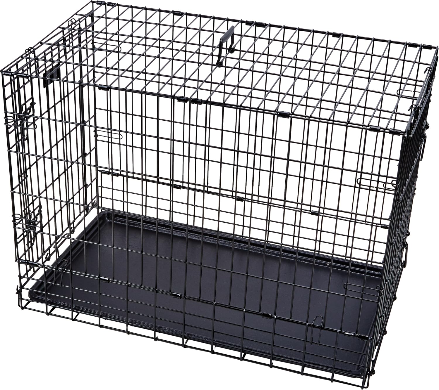 MidWest Homes for Pets Solutions Series Large Side-by-Side SUV Dog Crate, Double Door Folding Metal Cage Designed to Fit in SUVs & Vans, for Dogs up to 90 Lbs