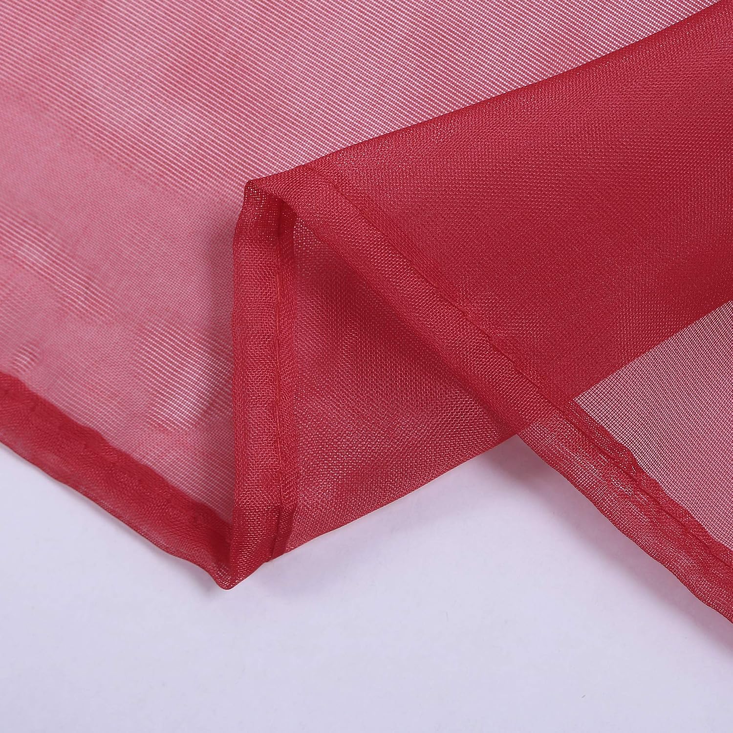 HUTO Light Pink Sheer Window Scarf Valances for Girls Room Sheer Soft Voile Curtain Scarves for Wedding Party 216 Extra Long