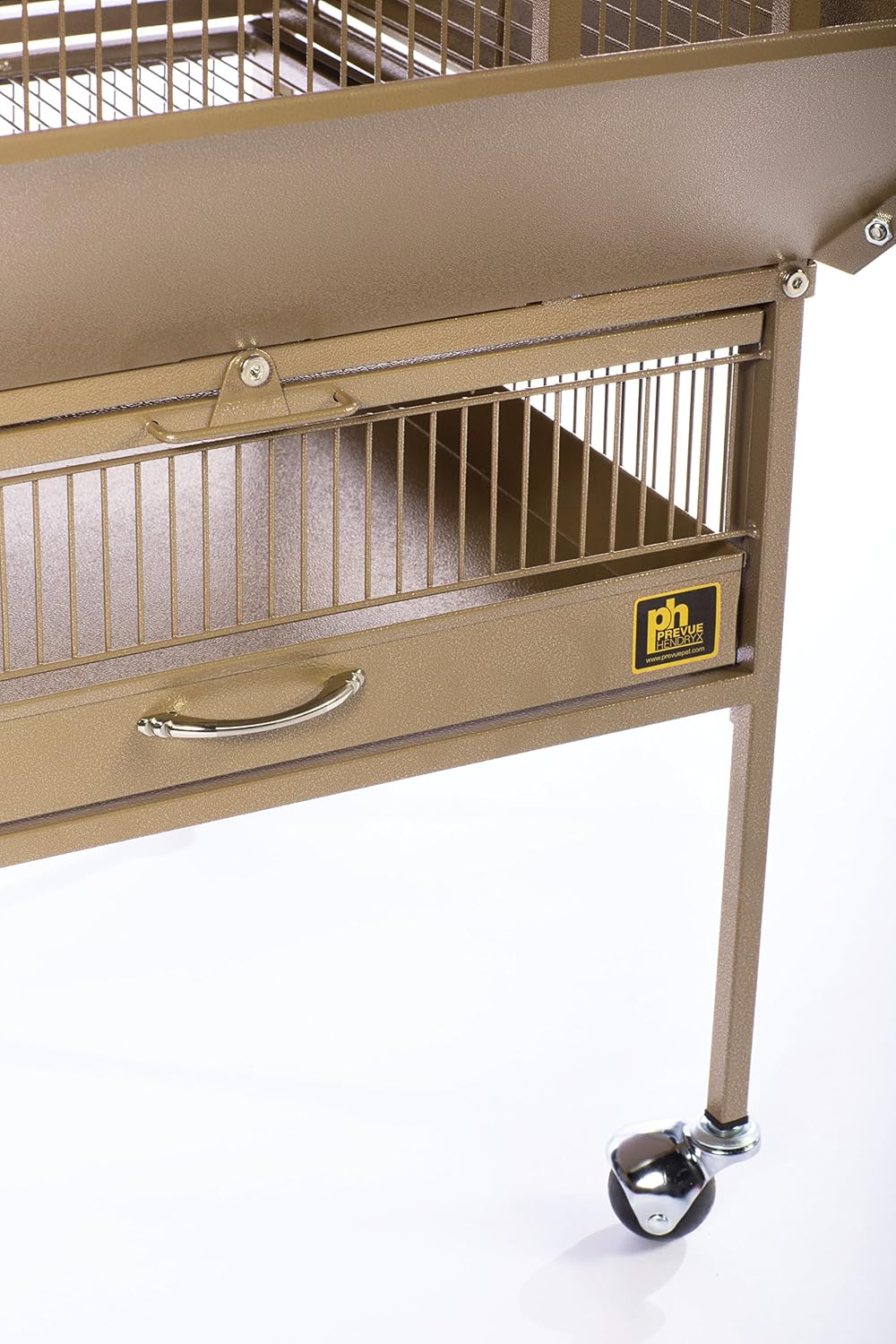 Prevue Pet Products Steel Bird Flight Cage with Wheels - Black, Large | Large Birdcage for Parakeets, Canaries, Finches, Cockatiels, Lovebirds, & Green Cheeks, Metal Standing Birdcage