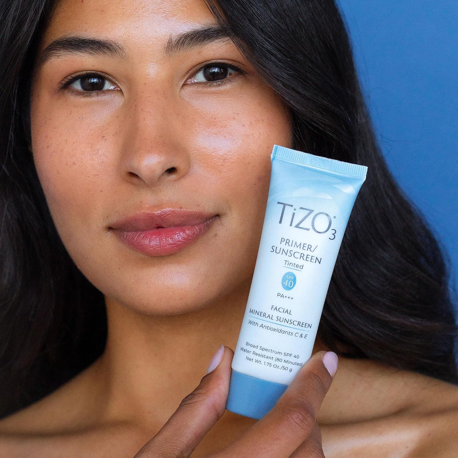 TiZO3 Facial Mineral Sunscreen and Primer, Tinted Broad Spectrum SPF 40 with Antioxidants, Sheer matte finish, Fragrance-Free, Oil-Free
