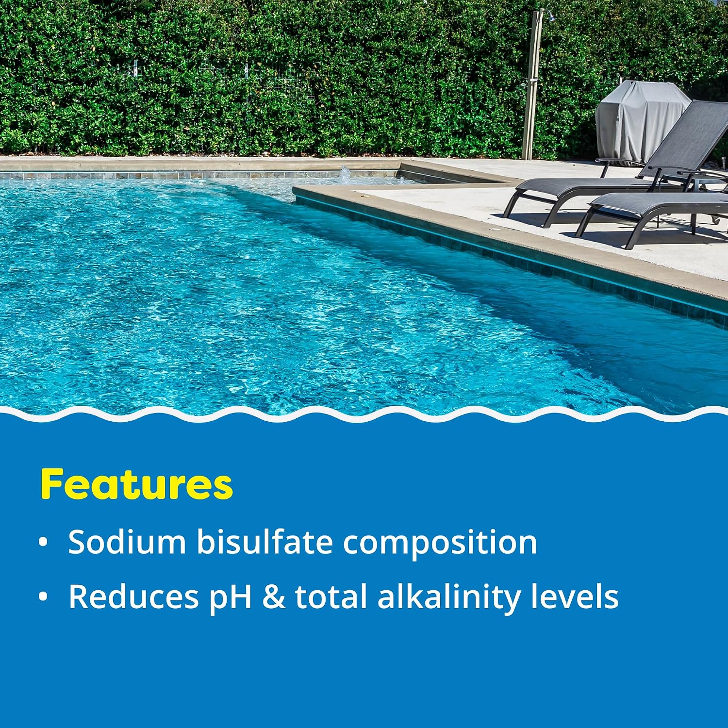 In The Swim pH Reducer for Swimming Pools, Spas, and Hot Tubs - 30 Pounds | Lowers Alkalinity - Prevents Cloudy Water - Balances Water - 90% Sodium Bisulfate
