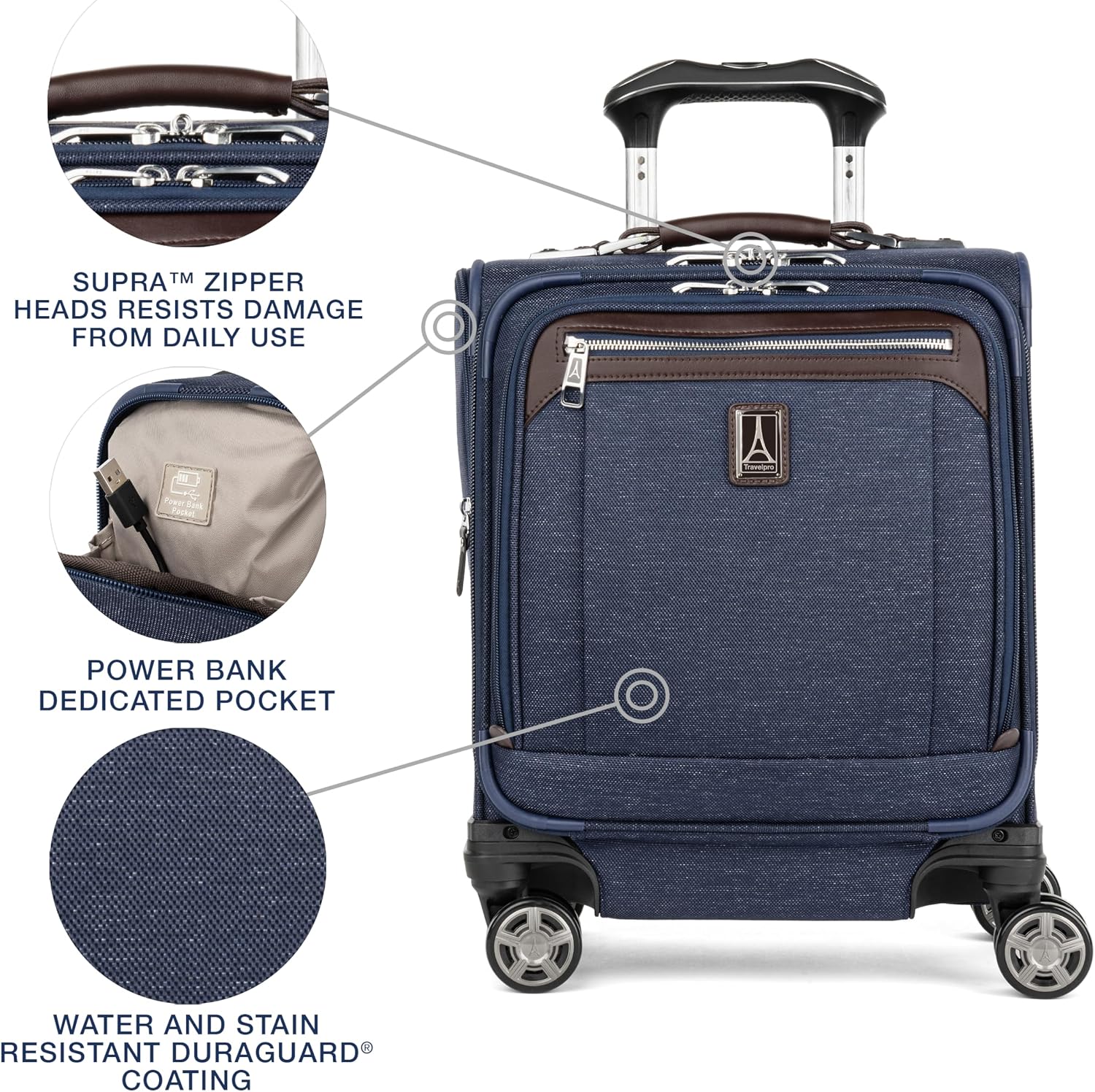 Travelpro Platinum Elite Underseat Spinner Tote Bag with USB Port