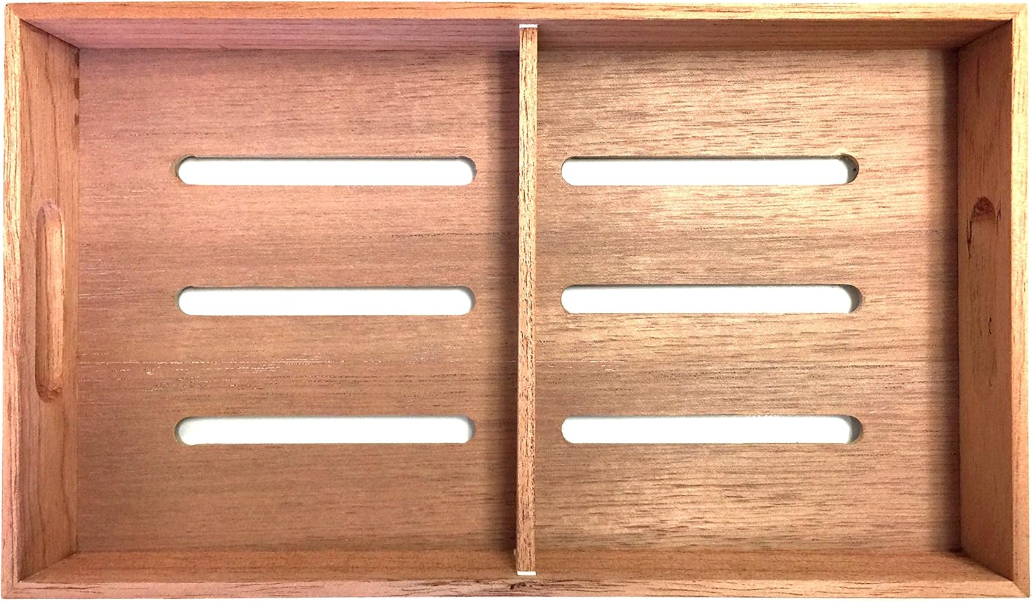 F.e.s.s. Fess Storage versatility Cedar Tray with Adjustable Divider