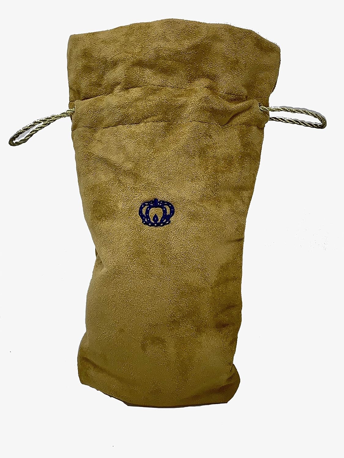 Crown Royal Extra Large Bag with Gold Drawstrings Great for Storage 13"x9"x4" (Tan Suede - Reserve)
