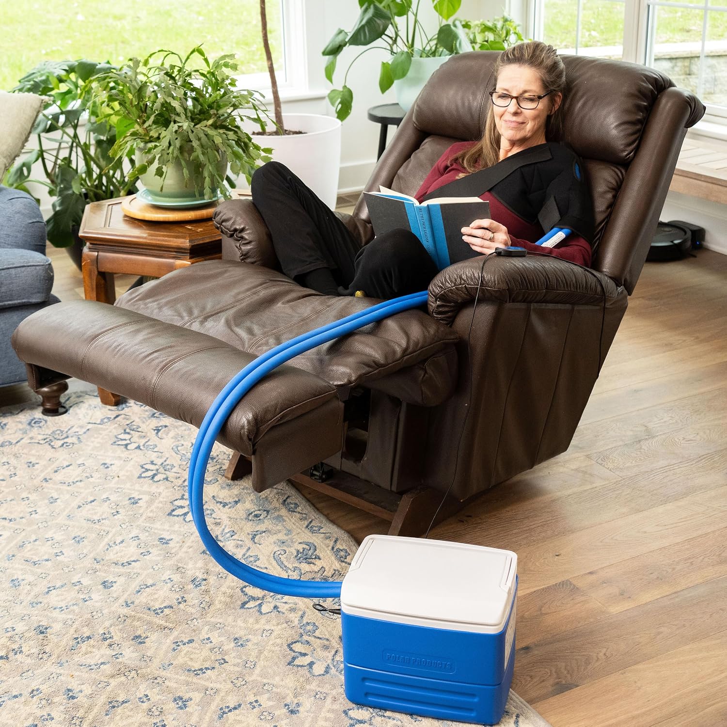 Polar Active Ice 3.0 | 9 QT Cold Therapy Ice Machine| Programmable Timer | 6 in 1 Universal Pad | Cryotherapy Pain Relief System | Ace Bandage Style Compression