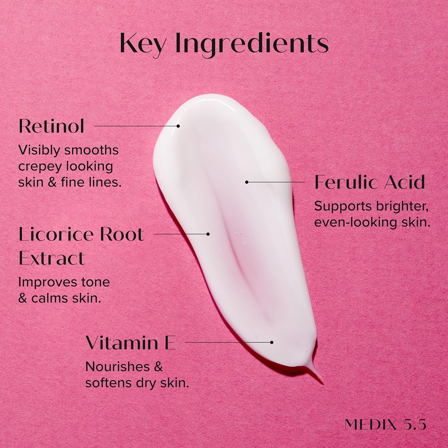 MEDIX 5.5 Collagen Cream Skin Care Face Lotion & Body Lotion For Dry Skin | Anti Aging Collagen Peptides Firming Cream Body Moisturizers Lifts, Firms, & Tightens For Younger Looking Skin, 15 Fl Oz