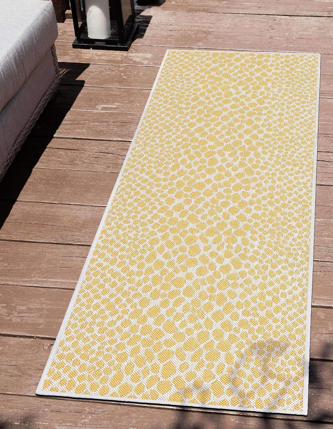 Unique Loom Outdoor Collection Area Rug - Cape Town (9' x 12' Rectangle, Blue/Ivory)
