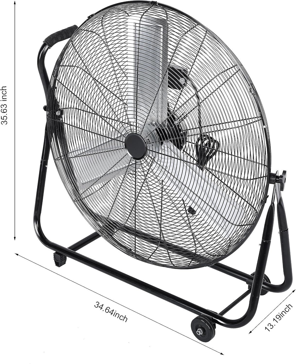 Simple Deluxe 20 Inch 3-Speed High Velocity Heavy Duty Metal Industrial Floor Fans Quiet for Home, Commercial, Residential, and Greenhouse Use