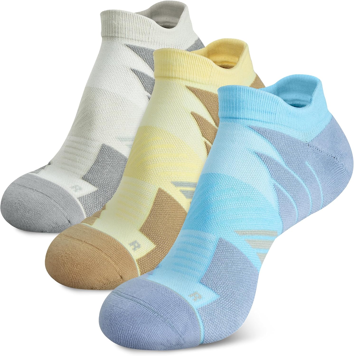 Hylaea Unisex Coolmax No Show Athletic Running Socks, Cushioned No Blisters