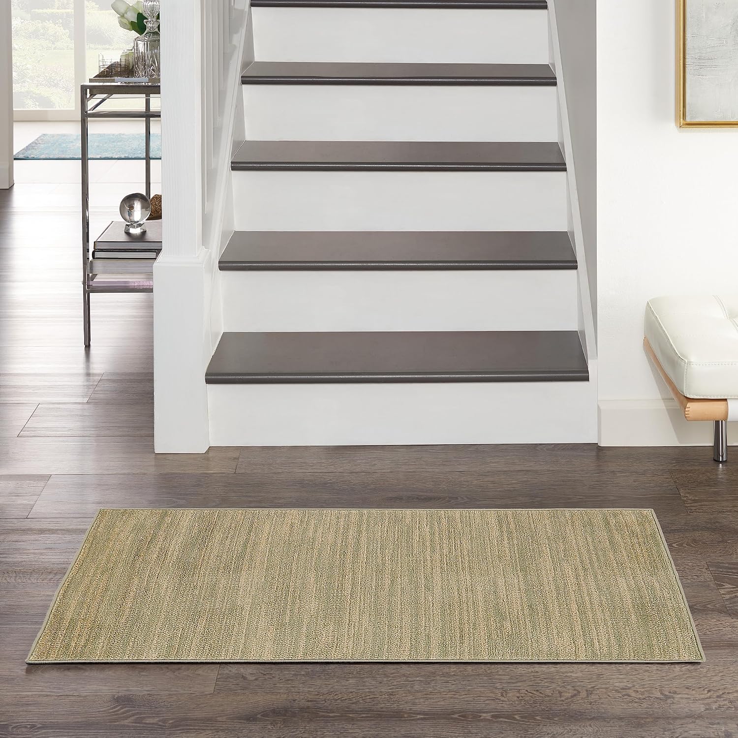 Nourison Home Essentials Indoor Outdoor Area Rug, Ivory Beige, 7' x 10'