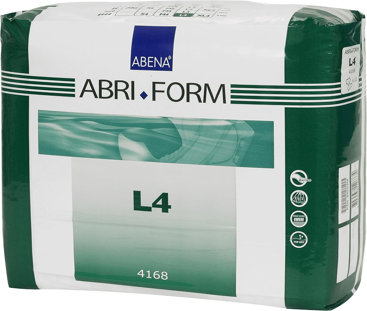 Abena Abri-Form Comfort Plastic-Backed Briefs, Level 4, (Medium To Large Sizes) Medium, 14 Count | Disposable