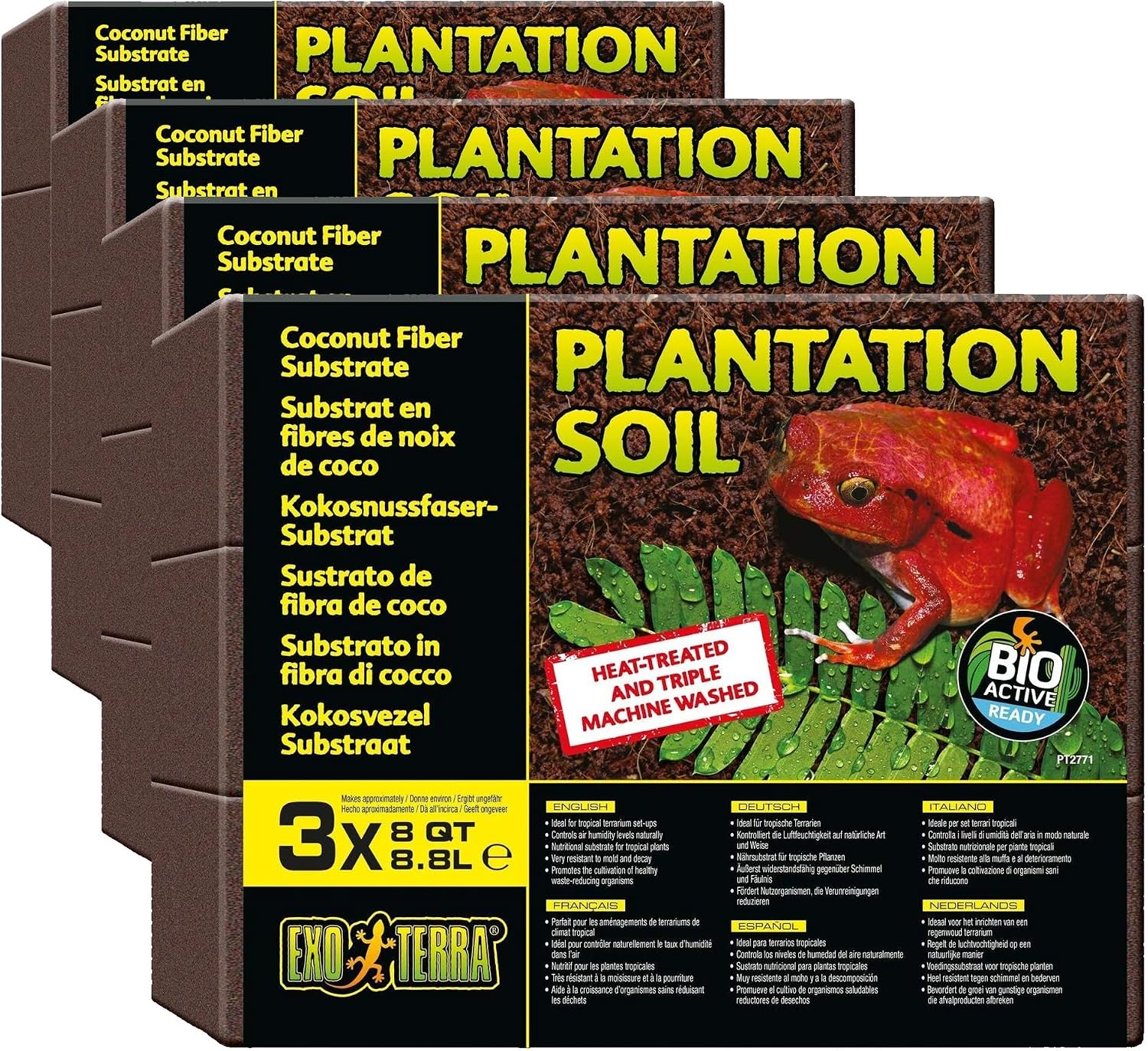 Exo Terra Plantation Soil, 8 Quarts - 3 Count (Pack of 1)