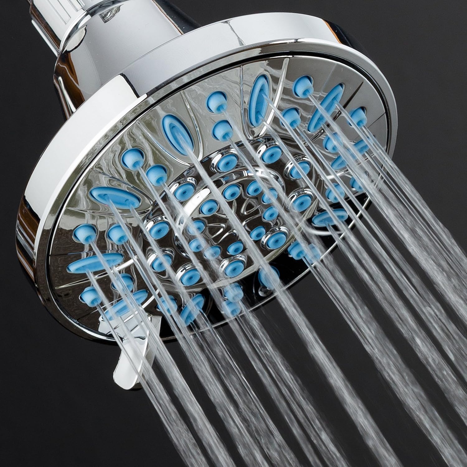 AquaDance Antimicrobial/Anti-Clog High-Pressure 6-setting Shower Head, Microban Nozzle Protection from Growth of Mold