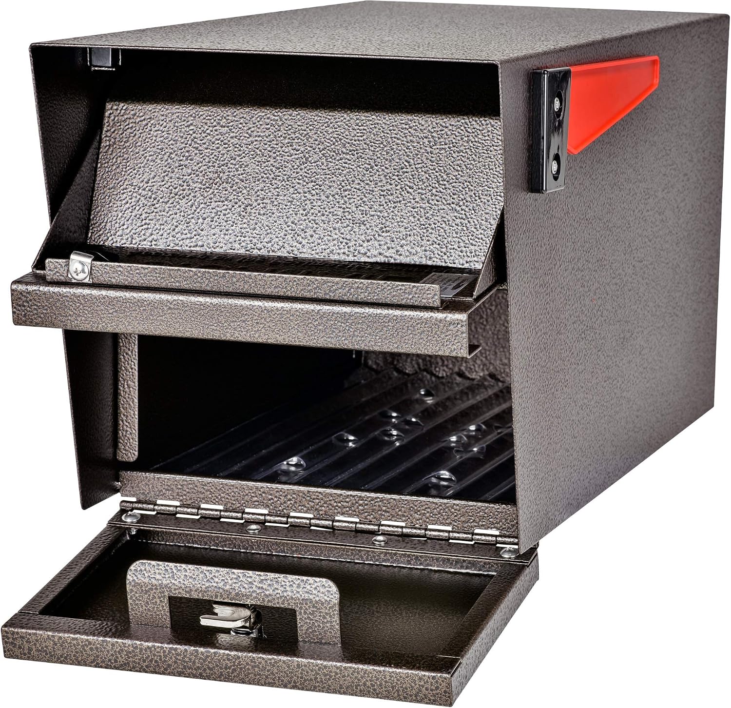 Mail Boss 7508 Curbside Mail Manager Security, Bronze Locking Mailbox | Patented anti-pry lock, accepts small packages
