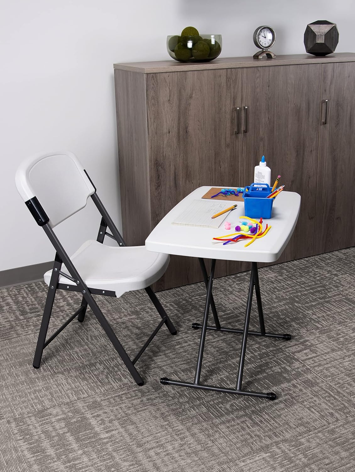 Iceberg IndestrucTable Classic Personal Folding Table, Platinum, 30' x 20"