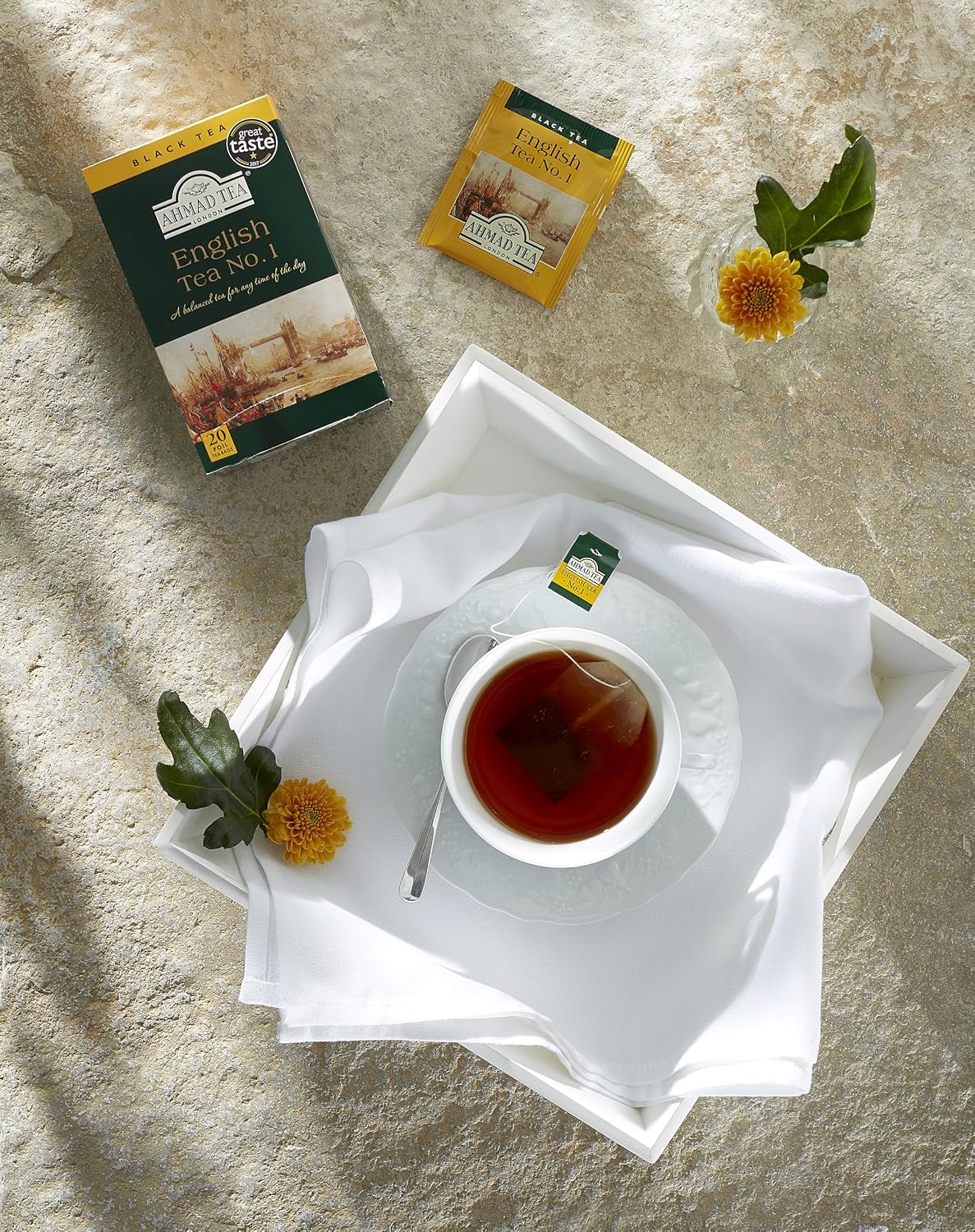 Ahmad Tea Green Tea, Green Tea Teabags 100 ct - Caffeinated & Sugar-Free