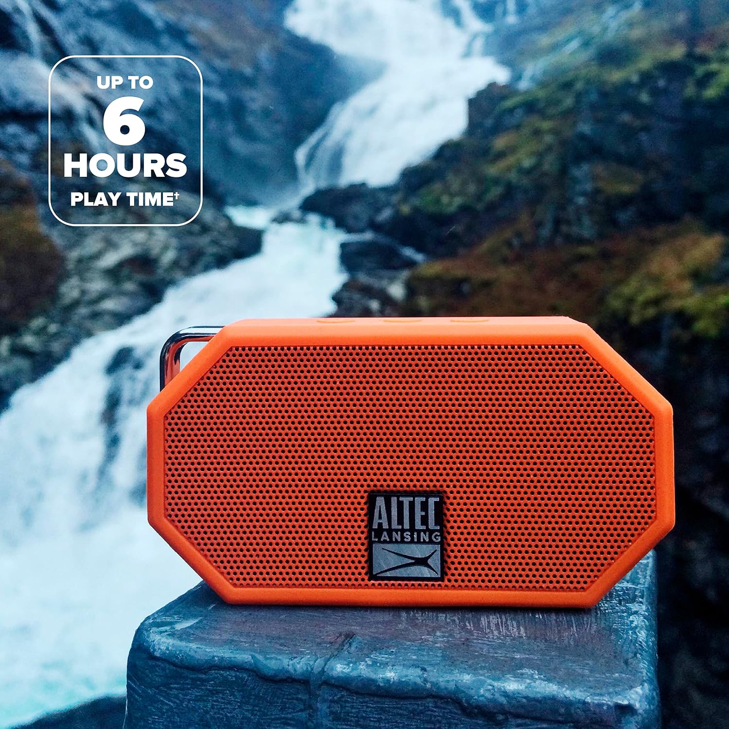 Altec Lansing Mini H2O - Waterproof Bluetooth Speaker, IP67 Certified & Floats in Water, Compact & Portable Speaker for Hiking, Camping, Pool, and Beach