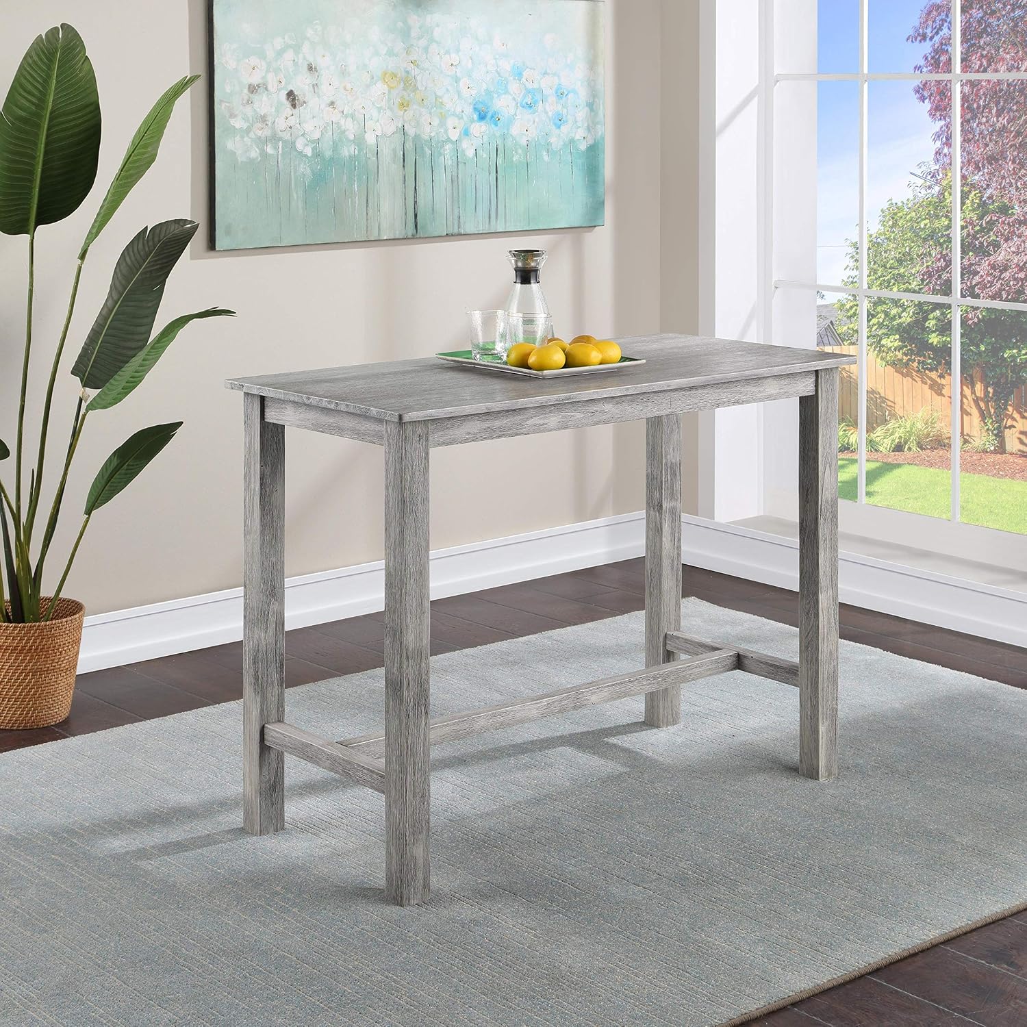 Boraam Sonoma Pub Table - Barnwood Wire-Brush
