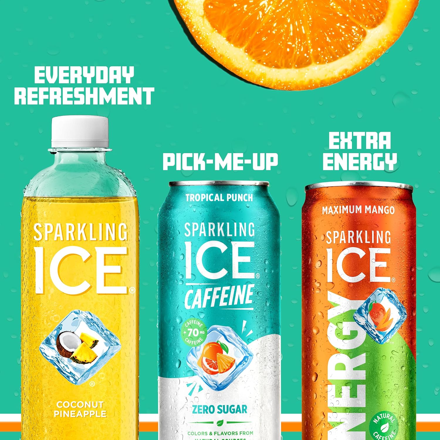 Sparkling Ice Caffeine Black Raspberry Sparkling Water with Caffeine, Zero Sugar, with Antioxidants and Vitamins,16 fl oz Cans (Pack Of 12)