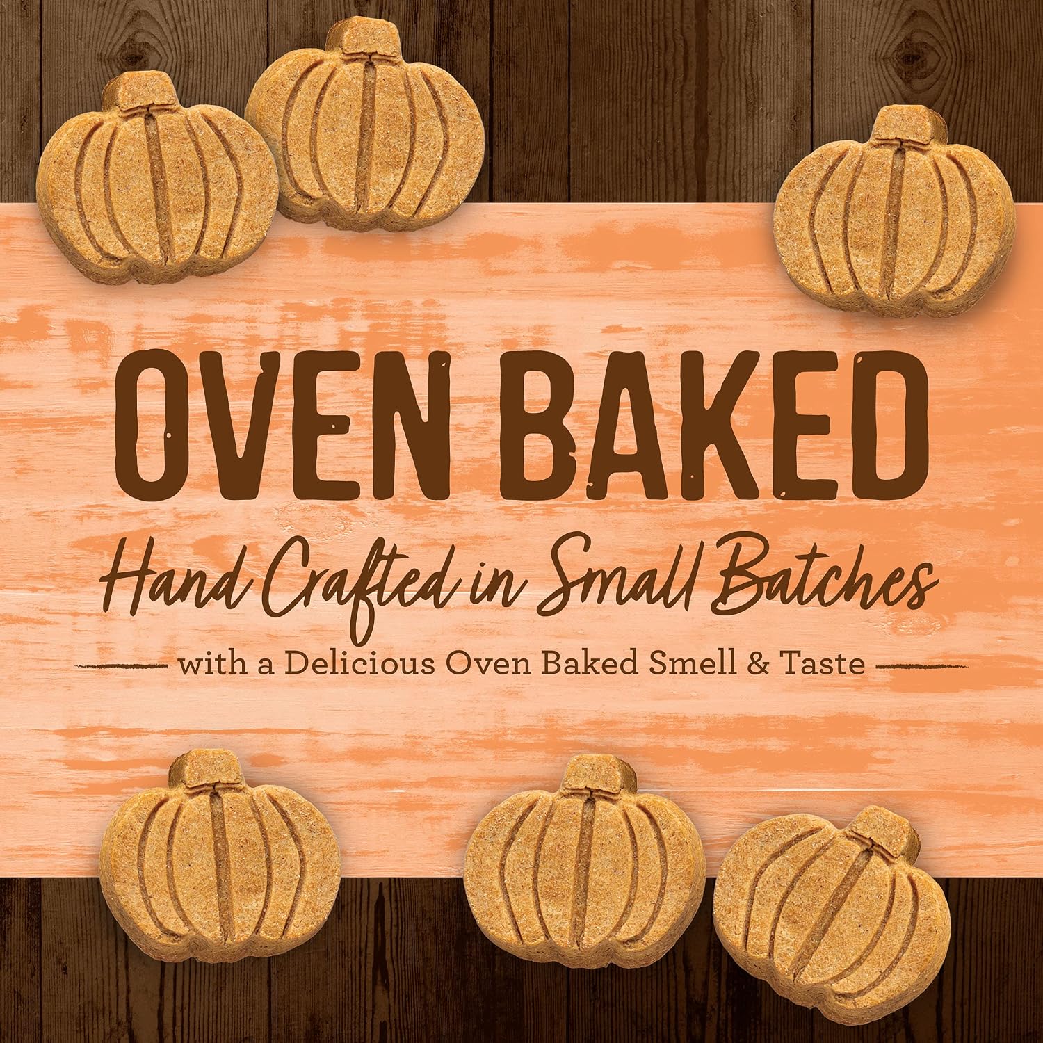 Merrick Oven Baked Dog Treats, Natural and Crunchy Bag of Treats, Pumpkin Patch with Real Pumpkin Snack