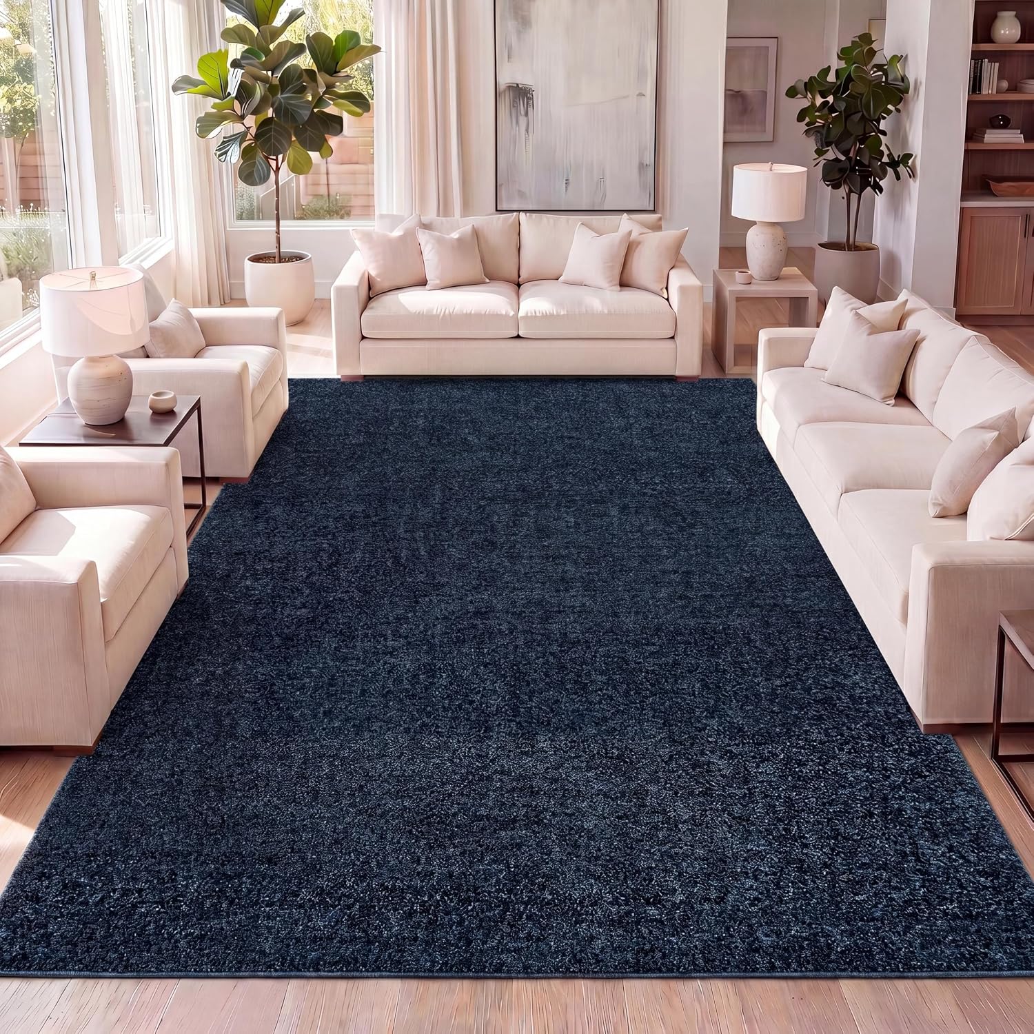 JONATHAN Y Haze Solid Low-Pile Brown Indoor Area Rug 8x10, Coastal, Bohemian, Minimalist, Classic, Easy-Cleaning for Living Room, Bedroom, Kitchen