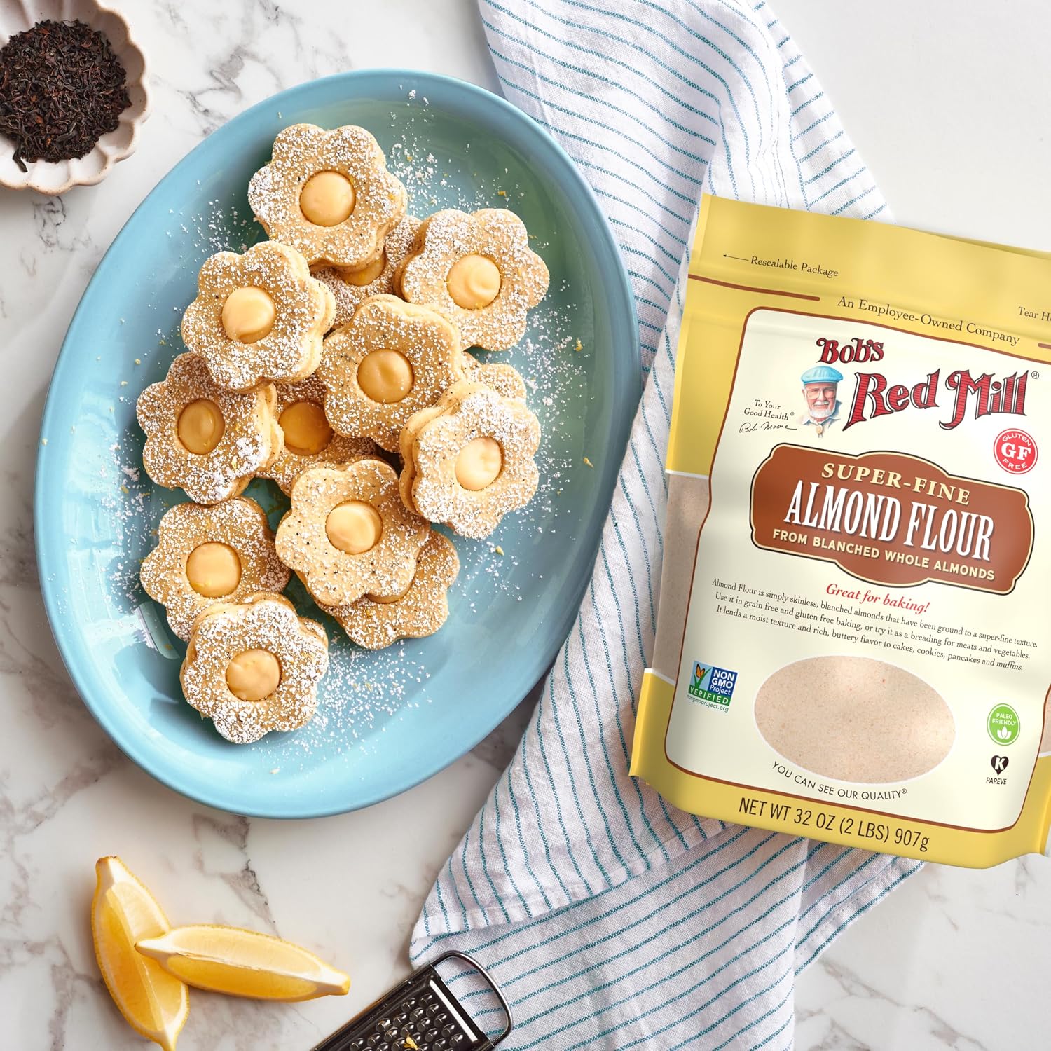 Bob's Red Mill Blanched Almond Flour, Finely Sifted - 1 Pound (Pack of 4) - Non-GMO, Gluten Free, Paleo, Vegan, Keto Friendly