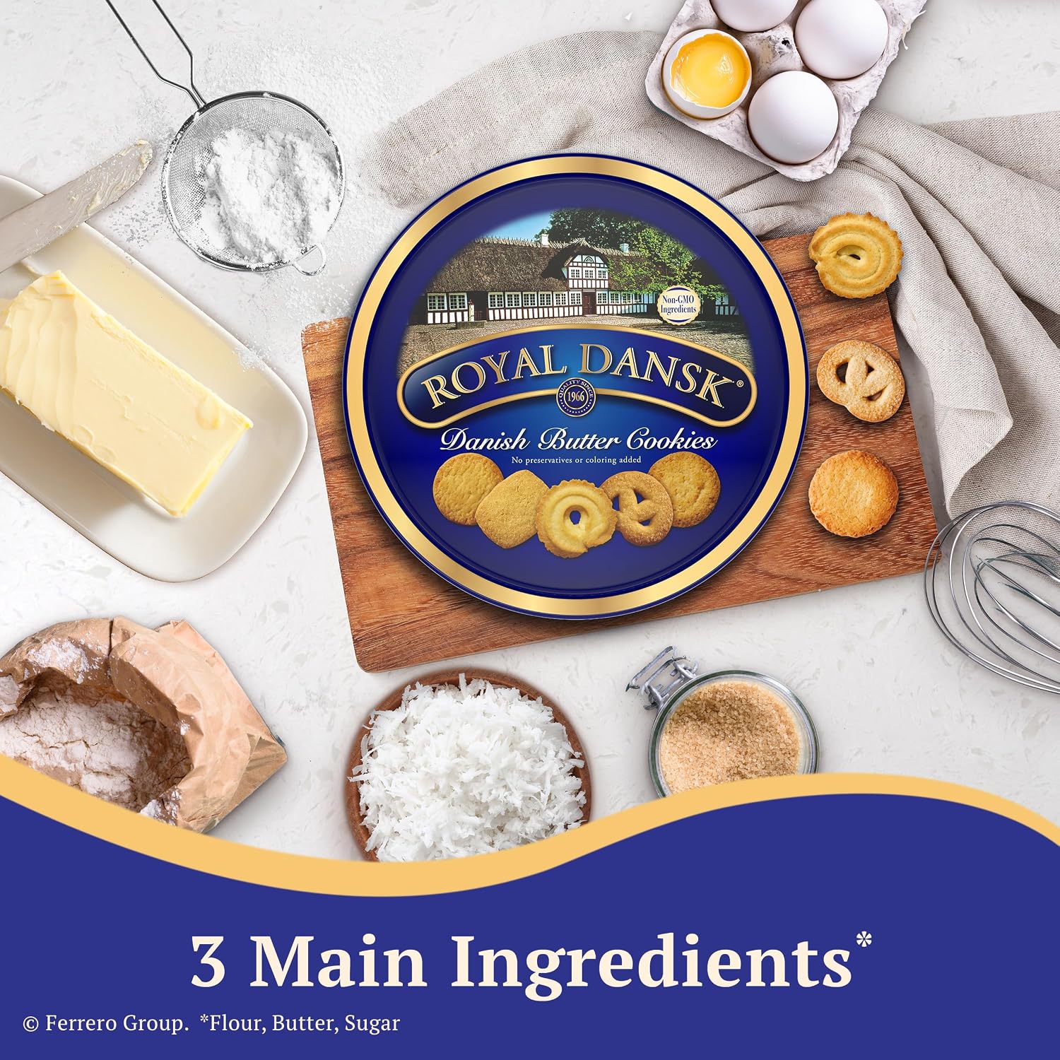 Royal Dansk Butter Cookies, Premium Assorted Cookies Made with Real Butter, Great for Sharing and Hosting, 12 oz