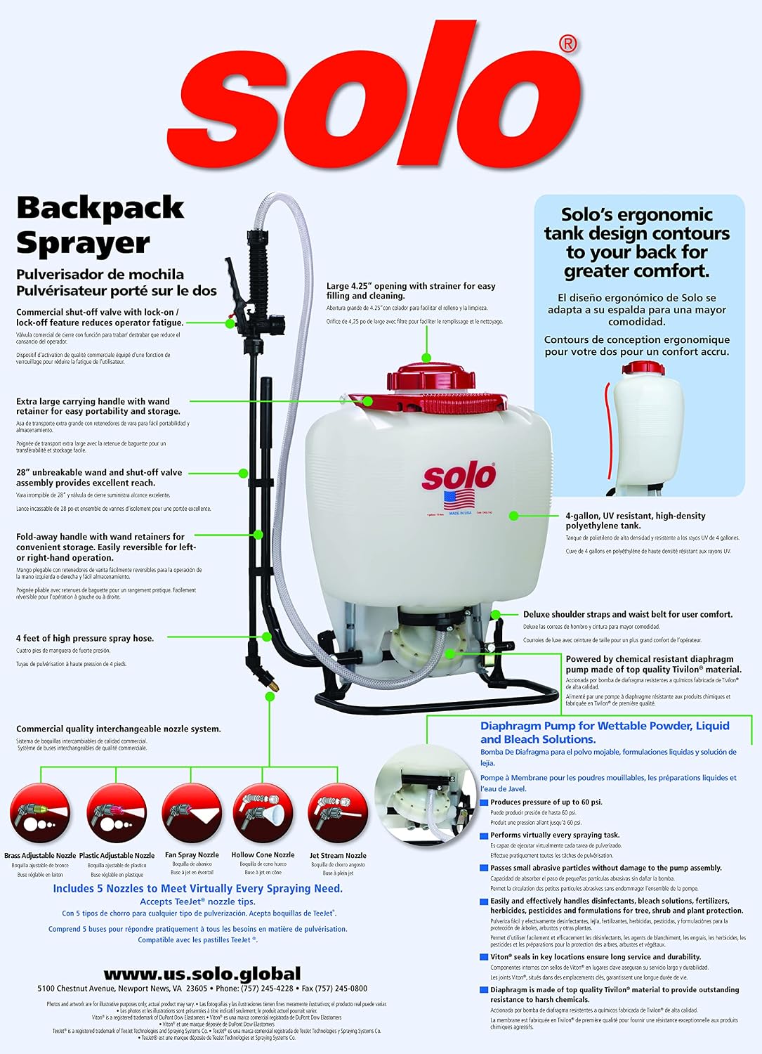 Solo 475-B-DELUXE 4-Gallon Backpack Sprayer