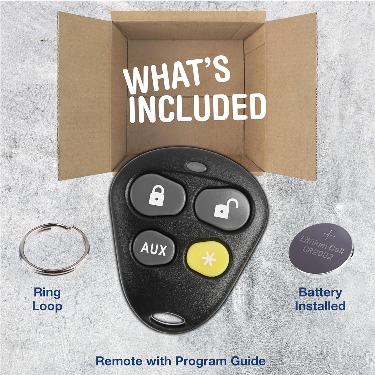 KeylessOption Keyless Entry Remote Starter Car Key Fob Alarm for Aftermarket Viper Automate EZSDEI474V 474V