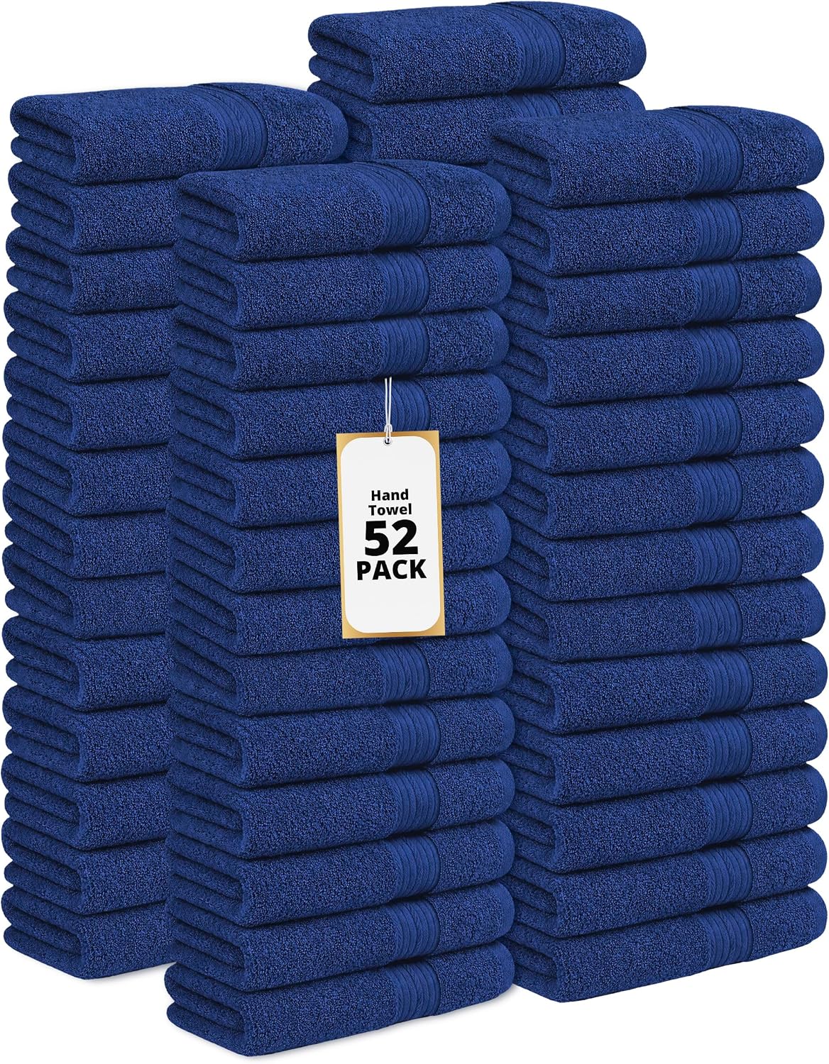 Ample Decor 100% Cotton Hand Towels 18x28 Inches, 600 GSM, Soft & Absorbent, Set of 12, Purple