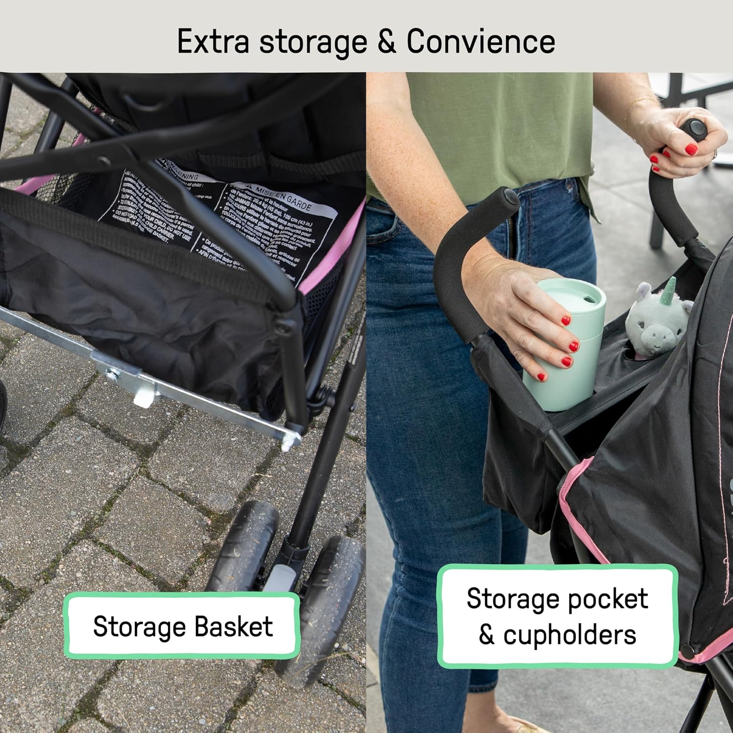 Ingenuity 3D Mini Convenience Stroller – Lightweight Stroller with Compact Fold, Multi-Position Recline, Canopy with Pop Out Sun Visor – Umbrella Stroller for Travel & More, Blue/Black