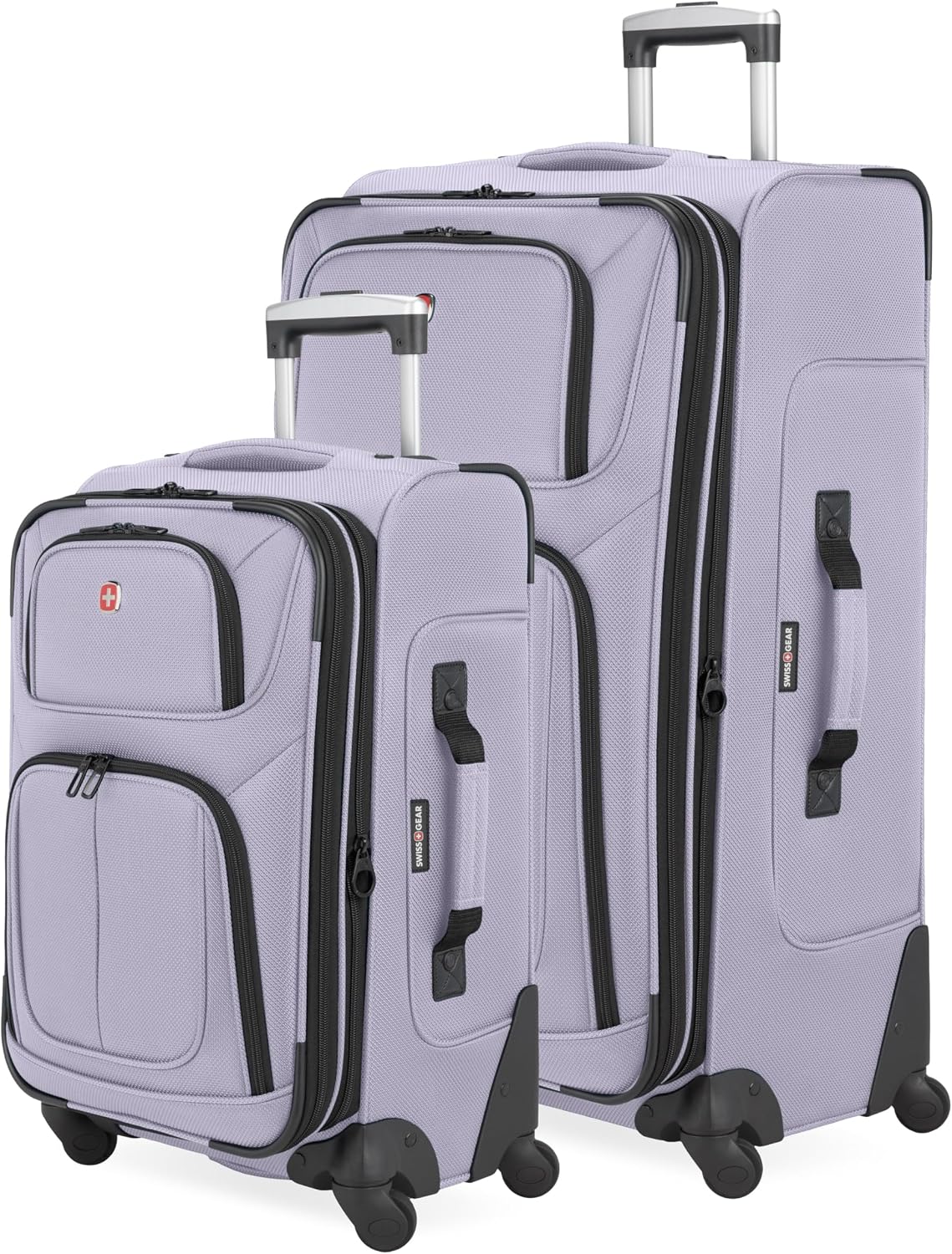 SWISSGEAR Sion Carry-On Spinner Luggage, Softside Expandable, Lightweight Suitcase, Dark Grey, 22.75-Inch