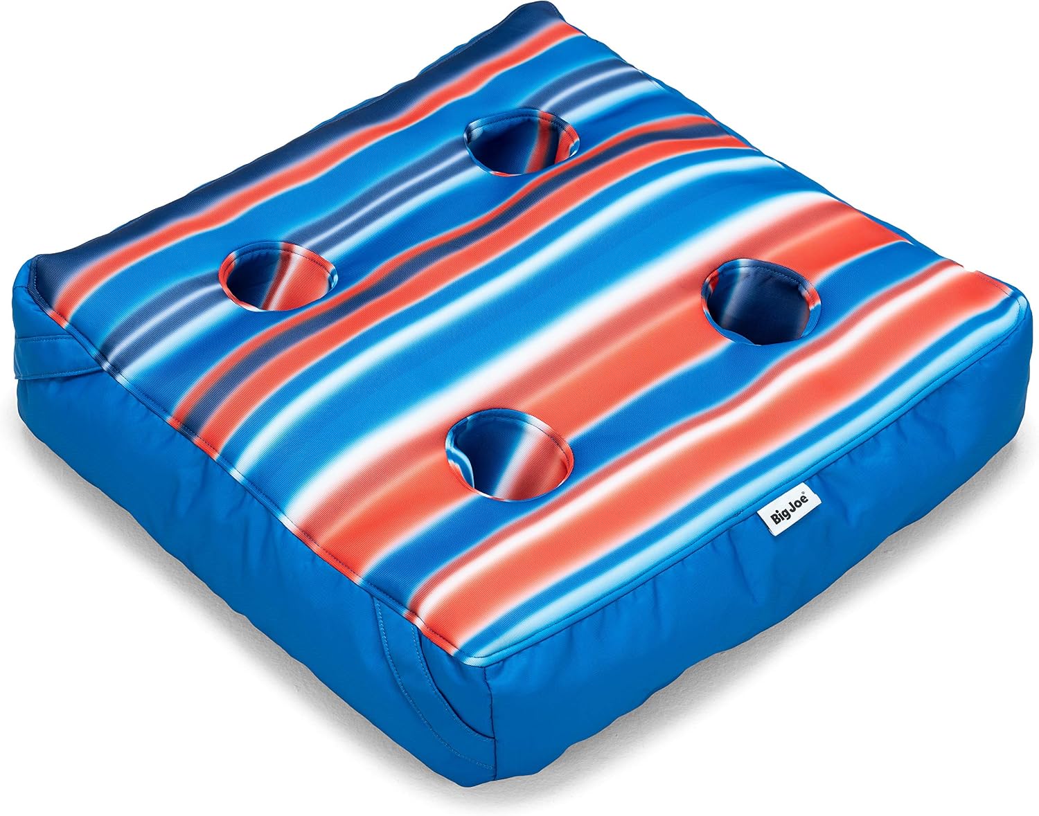 Big Joe Captain's Caddie No Inflation Needed Pool Float Drink Holder, Blurred Americana Double Sided Mesh, 2ft