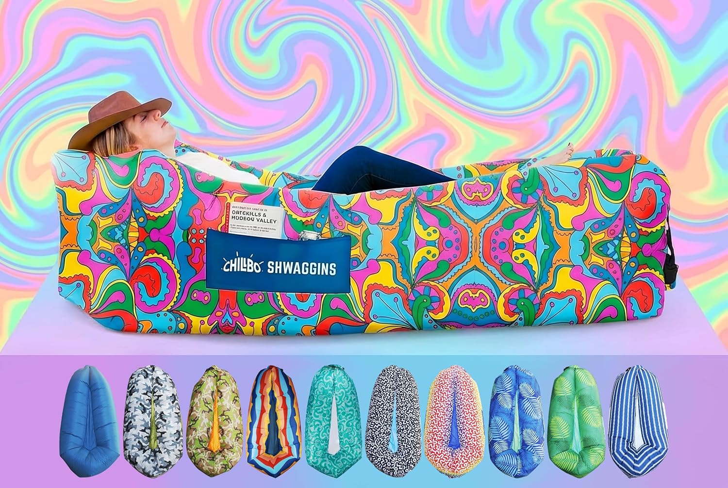 Chillbo Shwaggins, Inflatable Beach Lounger, Inflatable couches