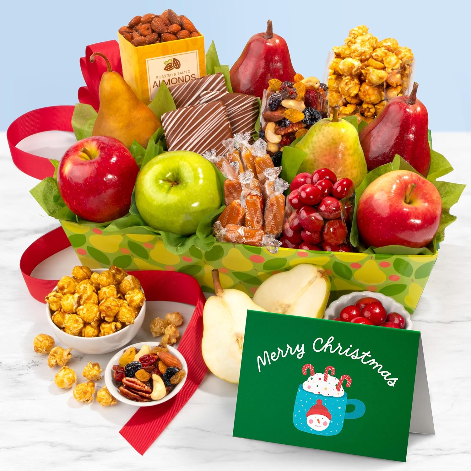 A Gift Inside Christmas Orchard Delight Fruit and Gourmet Basket Gift