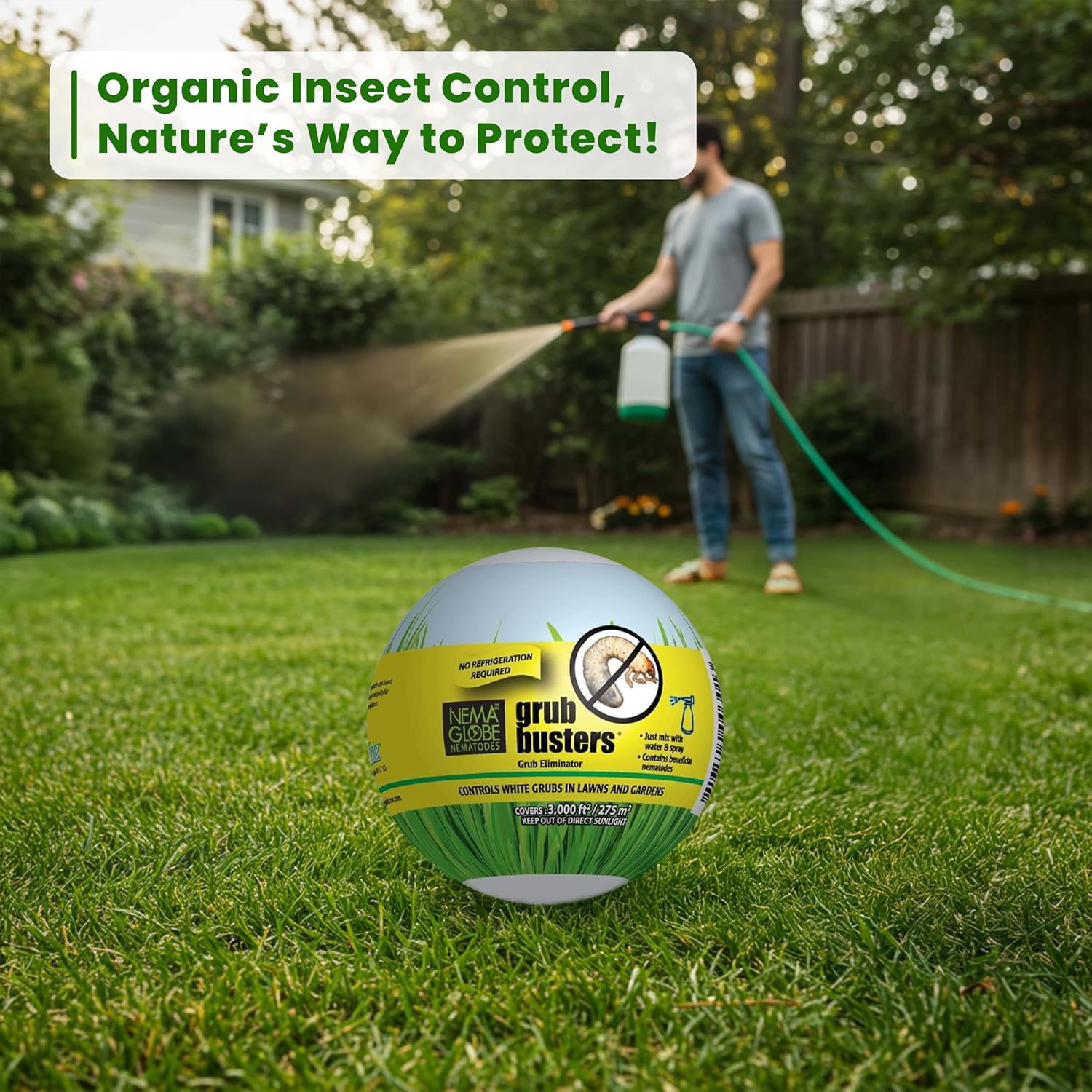 The Environmental Factor Grub Busters Beneficial Nematodes for Lawn & Garden – Natural Treatment for White Grubs, Japanese Beetles, Billbugs, Chafer