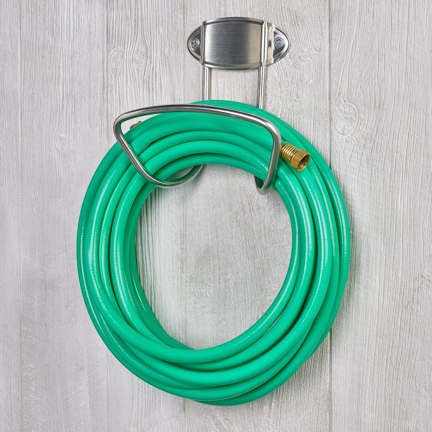 Liberty Garden 681 Hose Hanger, Holds 125-Feet of 5/8-Inch Hose - Stainless Steel
