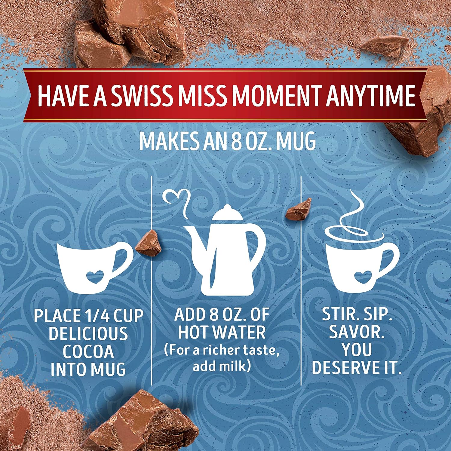 Swiss Miss Milk Chocolate Flavored Hot Cocoa Mix, 38.27 oz. Canister
