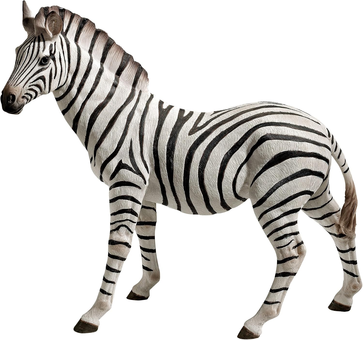 Design Toscano Zora the Zebra Outdoor Garden Statue, 22 Inch, Polyresin, Full Color