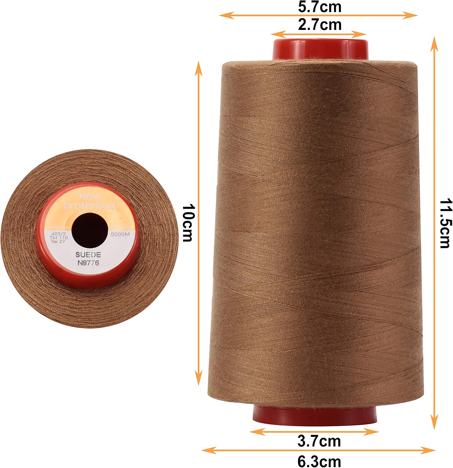New brothread 4 Large Cones All Purpose Polyester Thread -Cream