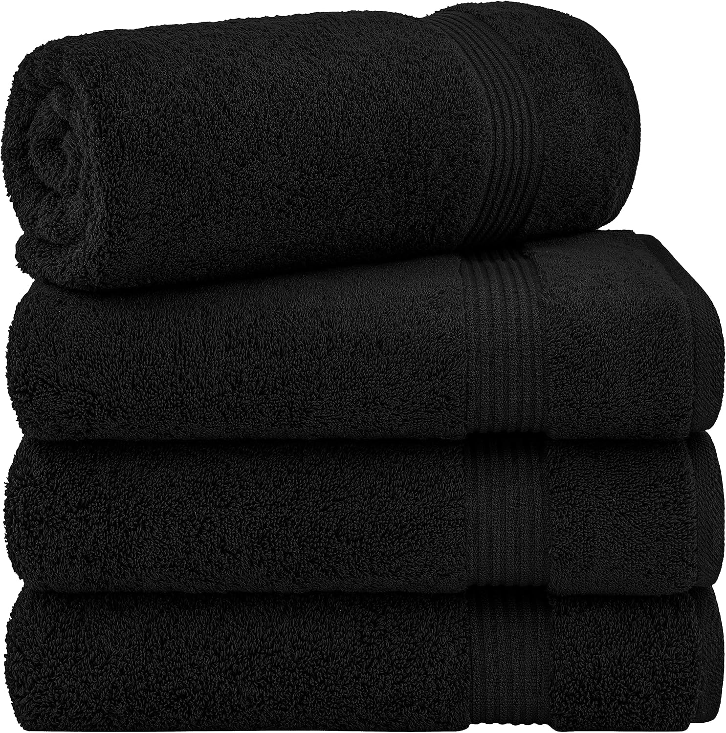 Cotton Paradise Towel Set of 6, 2 Bath Towels, 2 Hand Towels and 2 Washcloths Towels for Bathroom Sets, Smoke Gray