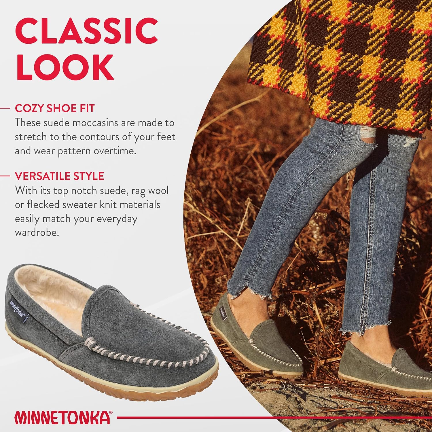Minnetonka Women's Tempe Suede Slipper