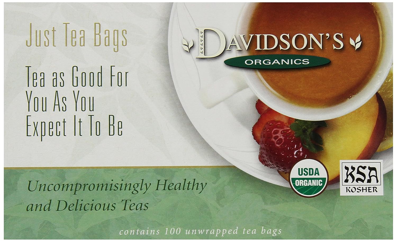 Davidson's Organics, Yerba Mate, 100-count Unwrapped Tea Bags