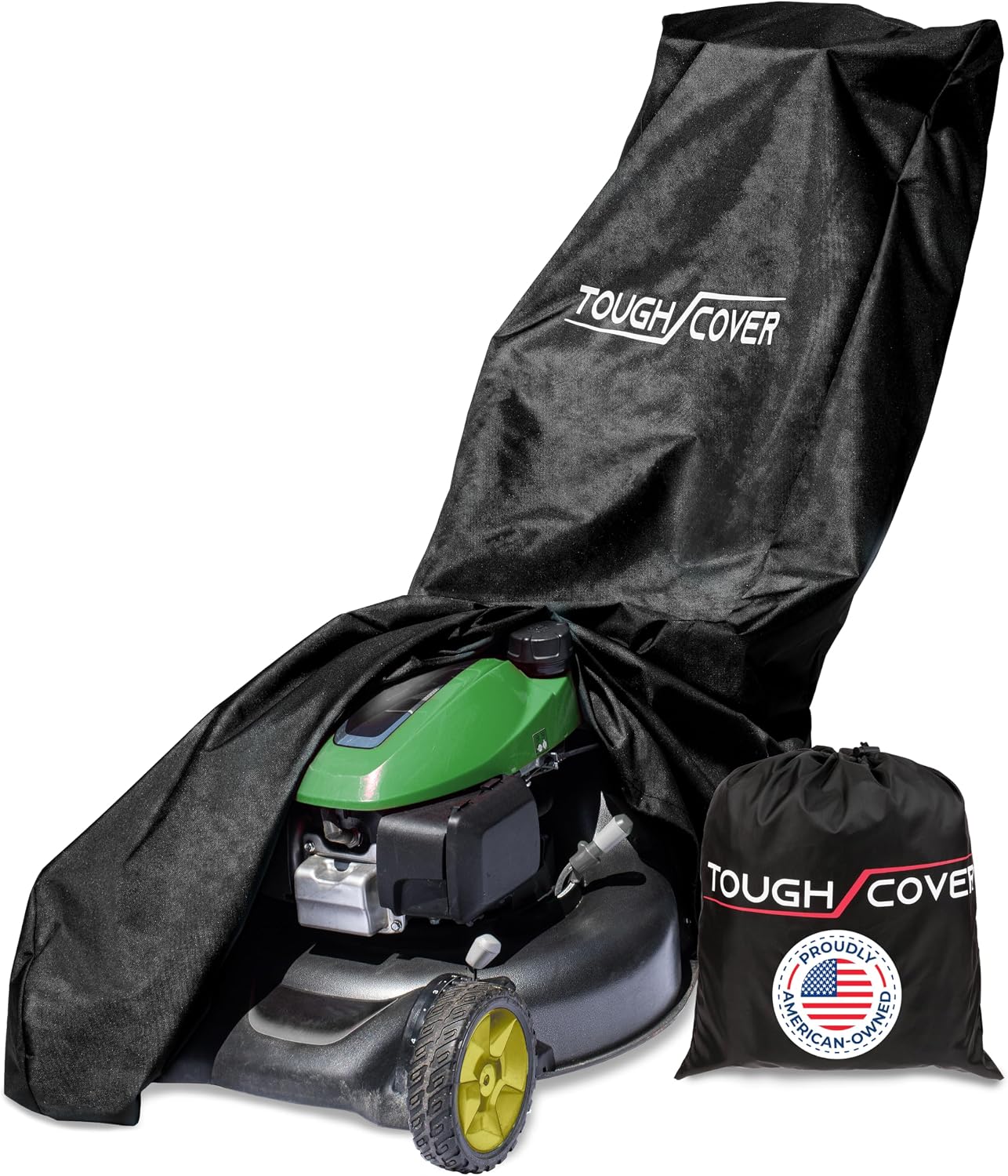 Lawn Mower Cover - 94 x 19.5 x 13.5 in, Black, 600D Oxford - Waterproof Heavy-Duty Push Mower Cover - Universal Fit for Zero Turn & Riding Tractors - Tear-Resistant Outdoor Shield