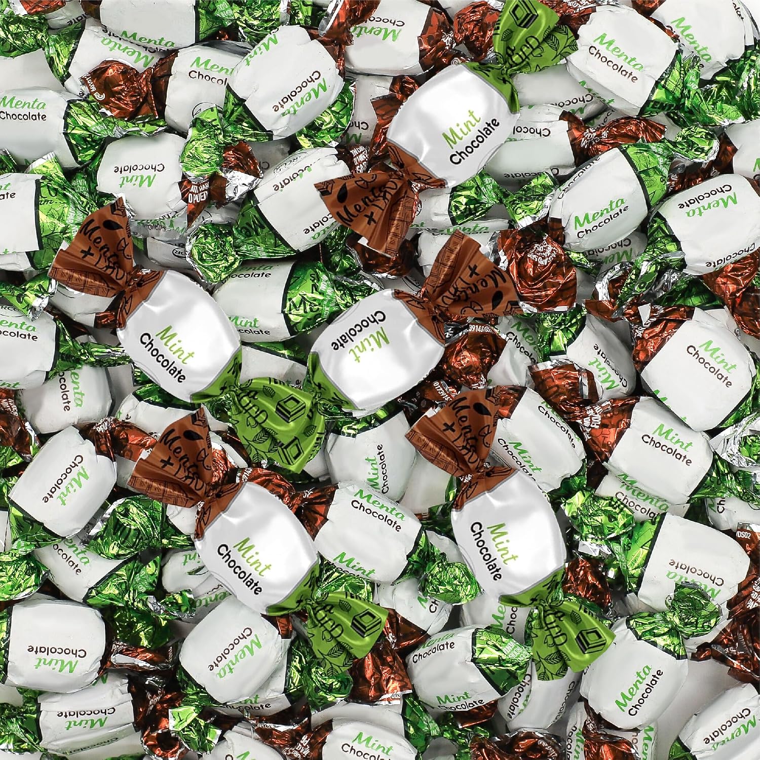 Arcor Chocolate Filled Mints, Hard Candy Individually Wrapped, 2 Lb Bag | Old Fashioned Candy with Creamy Filling, Office Candy